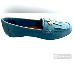 NIB CATO Azure Blue Comfort Flats -Suede with Gold Tassel All-Season Shoe